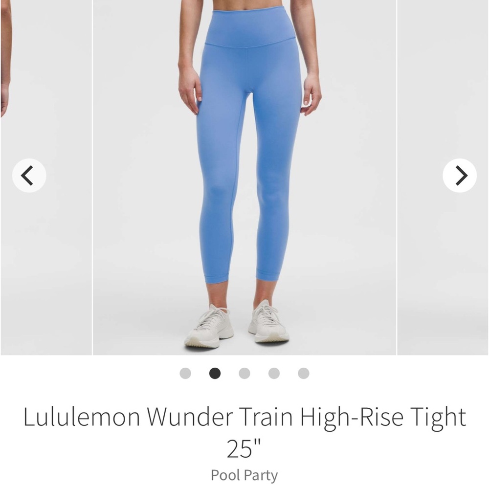 NEW with tags!! Lululemon Wunder Train High-Rise Tight 25" Pool Party Sz 10 - Picture 7 of 10